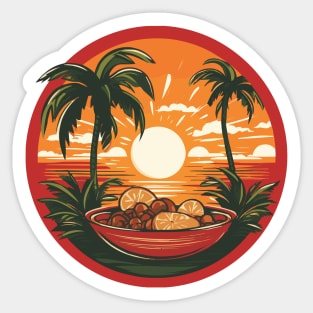 Pad Thai In Paradise Thailand Sunset Sticker